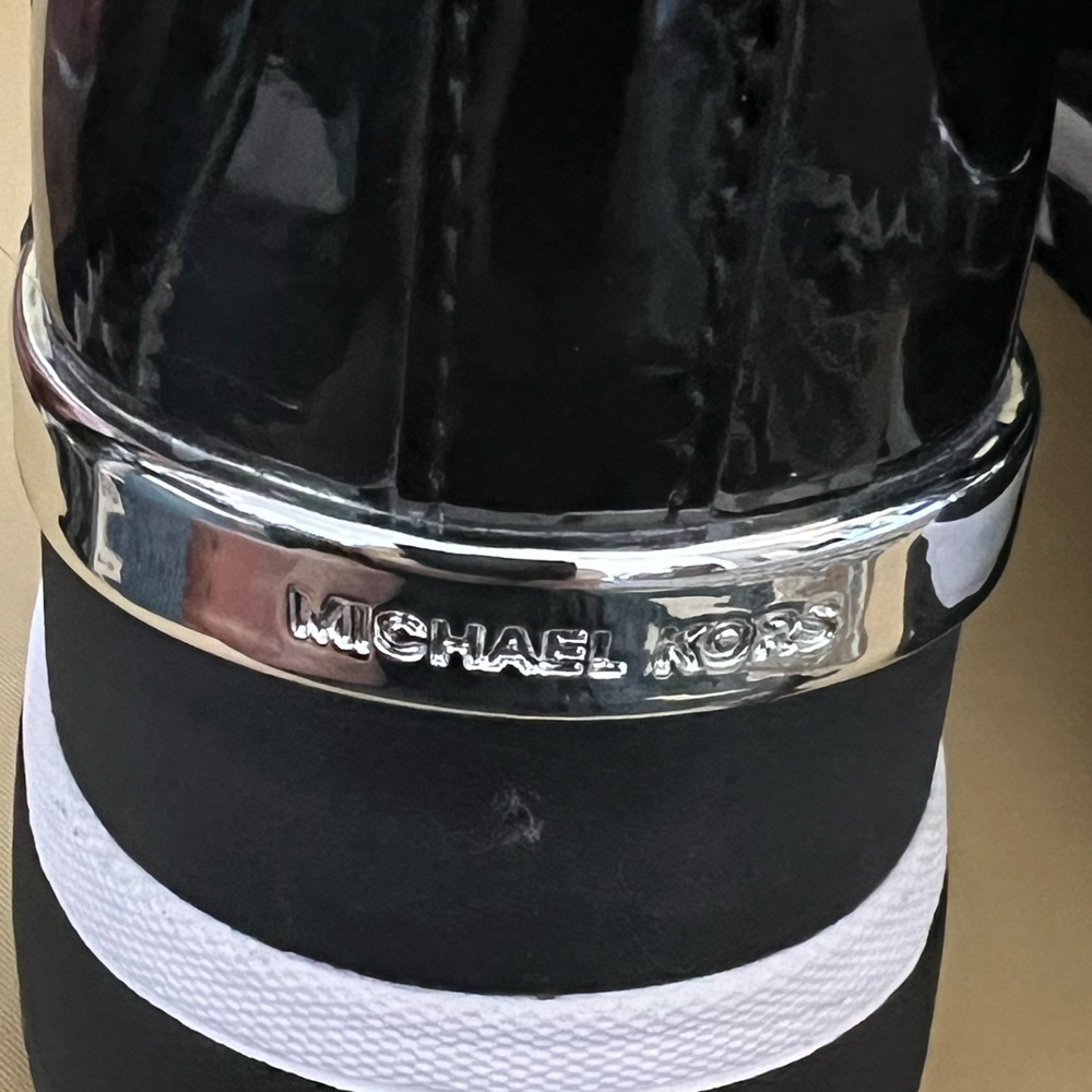 Michael Kors Black Skyler Stretch Knit Sock High Top Bootie Sneakers Size 6.5! - Picture 9 of 12